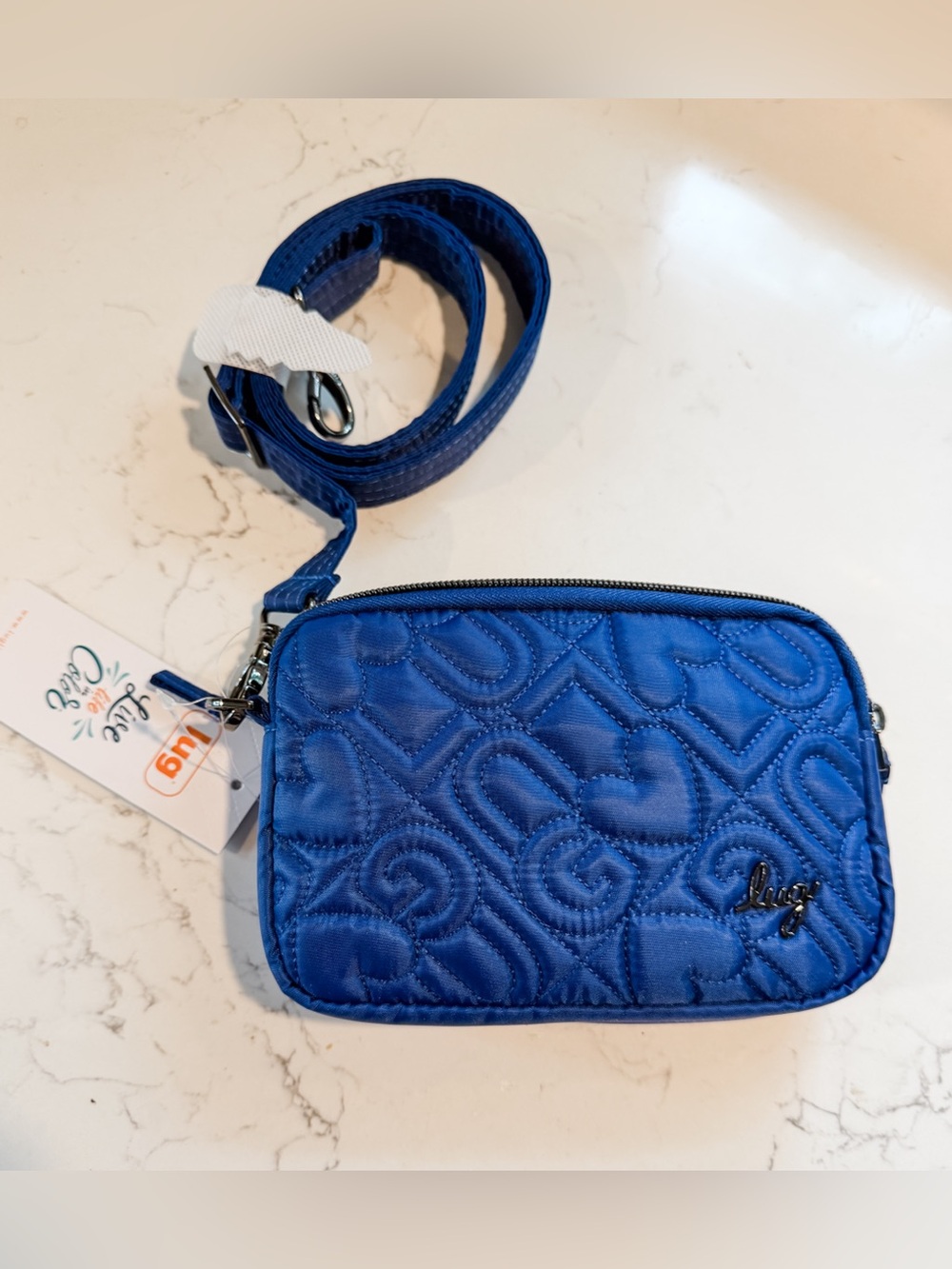 NWT lug Quilted Coupe LE in Sapphire Blue Crossbody Bag